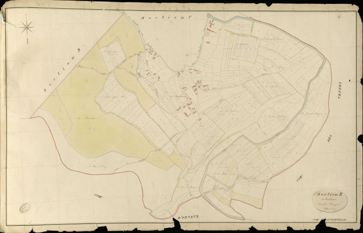 Gaudreville-la-Rivière. Section E _ des Beaucherons _ Feuille Unique