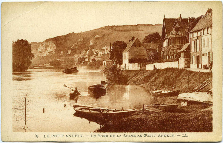 Andelys (Les). Le Petit Andely - Le Bord de la Seine au Petit Andely.