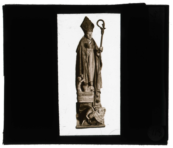 Église de Saint-Philbert-sur-Risle (Eure), statue de Saint-Nicolas.