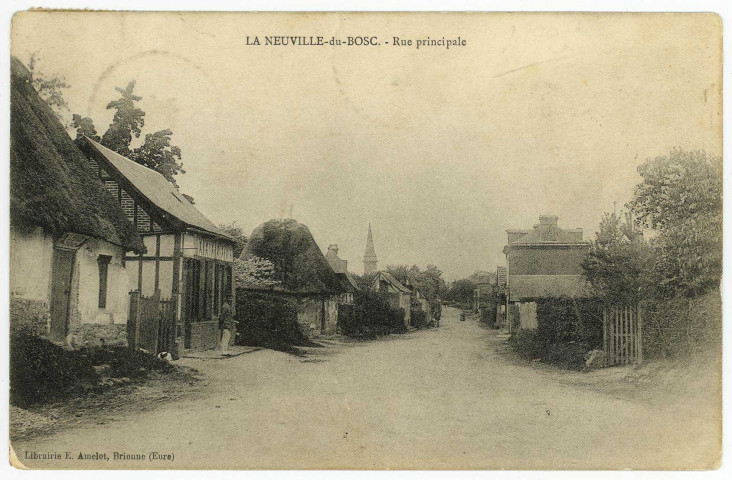Neuville-du-Bosc (La). Rue principale.
