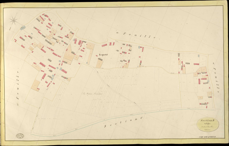 Ecquetot. Section B _ de l'Eglise _ 2e de 4 Feuilles