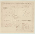 Barre-en-Ouche (La) - "Plan et arpentage de l'ainesse de La Normandière size es paroisses de La Barre, Gizey et La Noé, dépendante et mouvante de la baronnie de l'abbaye Notre-Dame-de Lyre. Plan et arpentage de l'ainesse du Boulay size en la paroisse d'Espinay proche du Boscroger ...". *