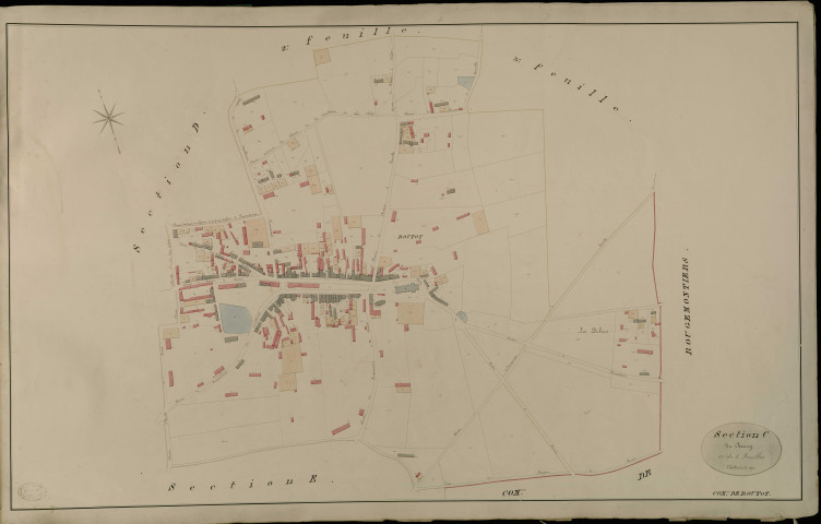 Routot. Section C _ du Bourg _ 1re de 3 Feuilles