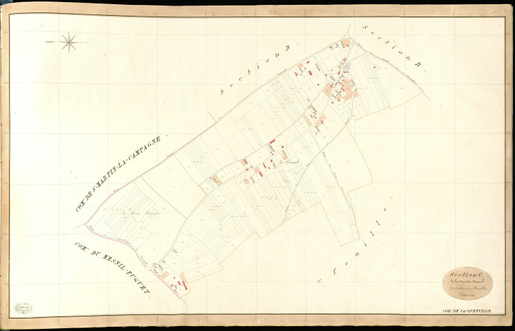 Sacquenville. Section C _ de la mare du Mesnil _ 2e et dernière Feuille