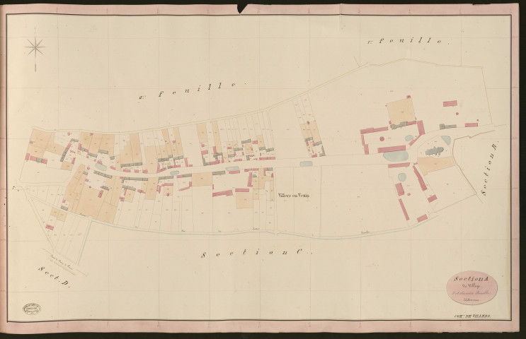 Villers-en-Vexin. Section A _ du Village _ 3e et dernière Feuille