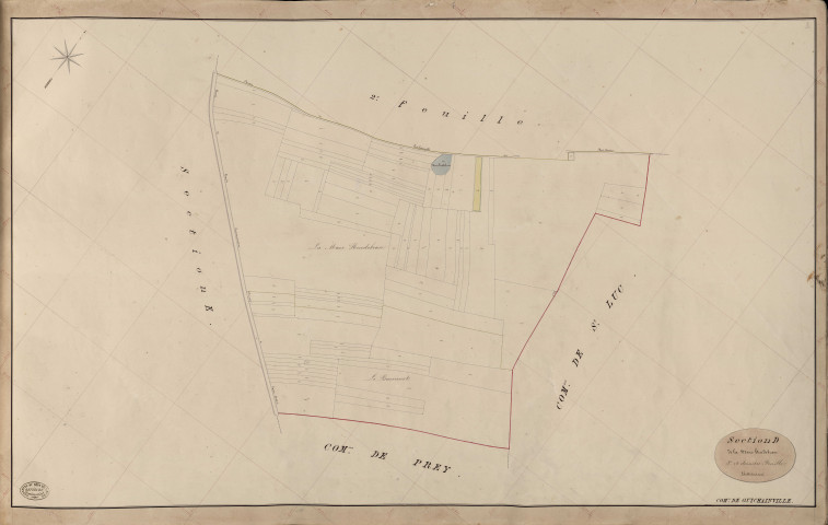 Guichainville. Section D _ de la Mare heudebran _ 3e et dernière Feuille
