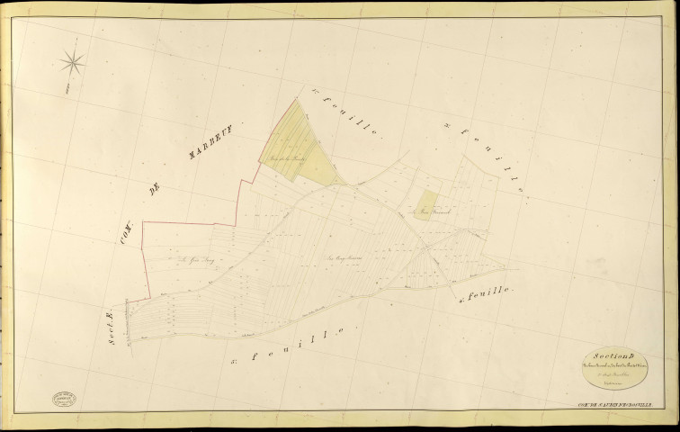 Saint-Aubin-d'Ecrosville. Section D _ du Bout du Val et du Bois du Puits Méret _ 2e de 5 Feuilles