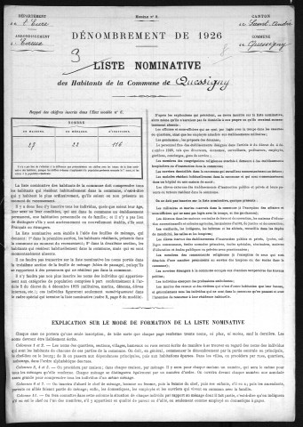 QUESSIGNY 1926