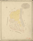 Caumont. Tableau d'assemblage _ du Plan Parcellaire de la Commune de Caumont _ Canton de Routot - Pontaudemer - Eure. _ Terminé sur le Terrain en 1826 , sous l'administration de M.Le Vicomte Raymond Delaitre, Préfet _ M. Decolombel, Maire _ sous la Direction de M.Hurtrelle, Directeur des Contributions directes _ M. Hautier, Géomètre en Chef. _ Par M. Charpentier, Géomètre de 1re classe.