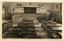 Evreux-Ville. Cours Complémentaire et École publique de Garçons rue Isambard - Une salle de Classe.