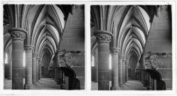 Abbaye et dépendances du Mont-Saint-Michel (Manche), la salle des Chevaliers de la Merveille.