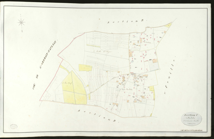 Goulafrière (La). Section C _ du Bois hulin _ 2ème et dernière feuille _ Echelle de 1 à 2500