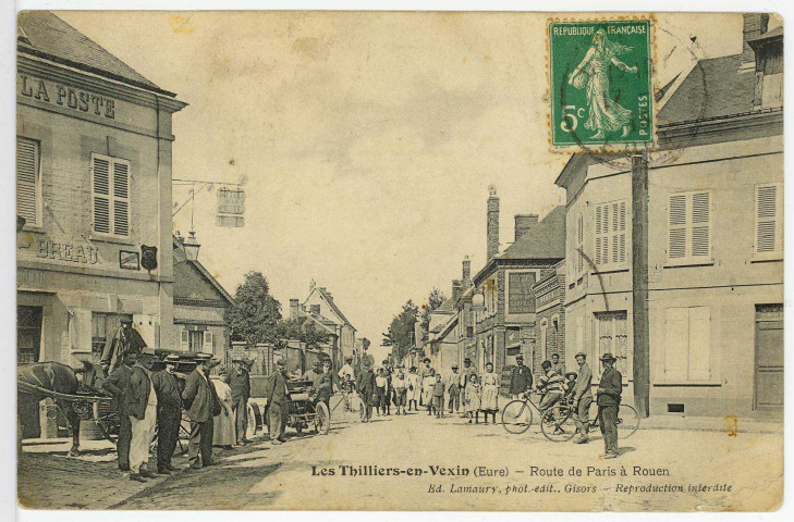 Thilliers-en-Vexin (Les). Route de Paris à Rouen.