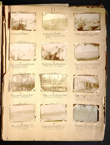 "Tranchée devant le château du Godat. Soldats de la section Galpin"