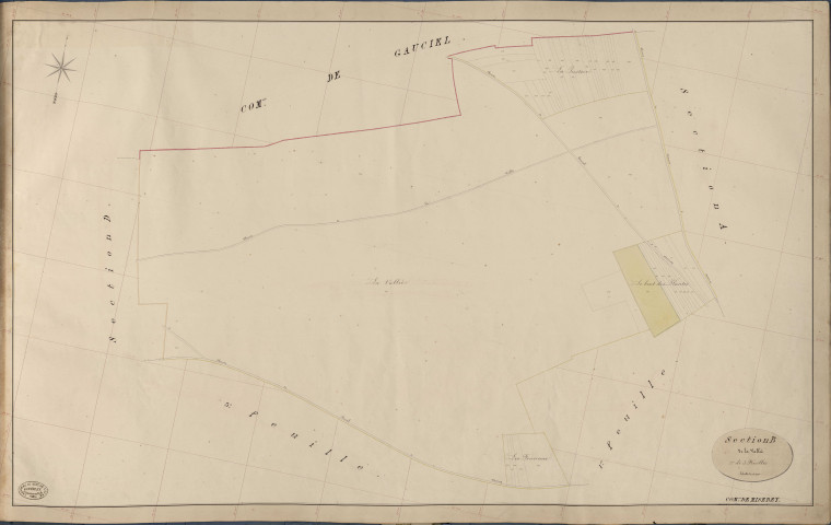 Miserey. Section B _ de la Vallée _ 2e de 3 Feuilles