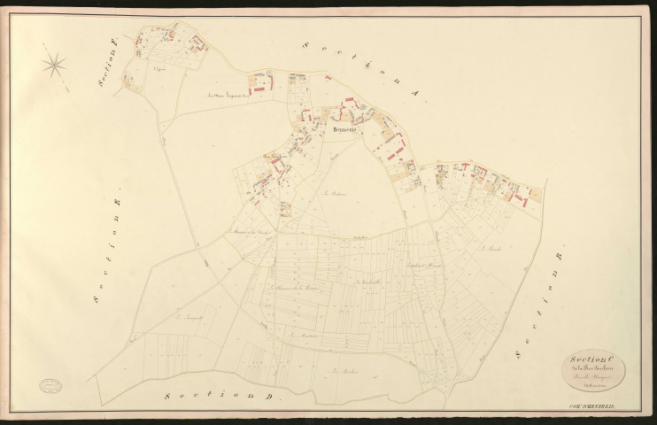 Hennezis. Section C _ de la Rue Cauchoise _ Feuille Unique