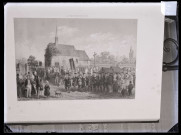 Lithographie représentant la procession des charités de Saint-Sébastien-de-Morsent (Eure).