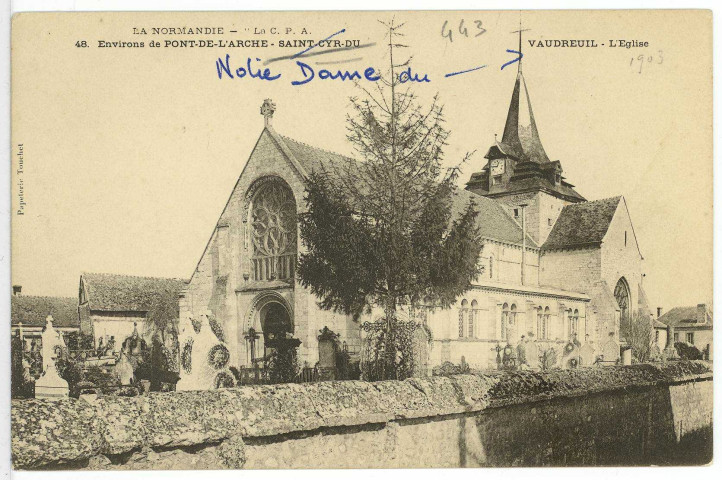 Notre-Dame-du-Vaudreuil. L'Eglise.