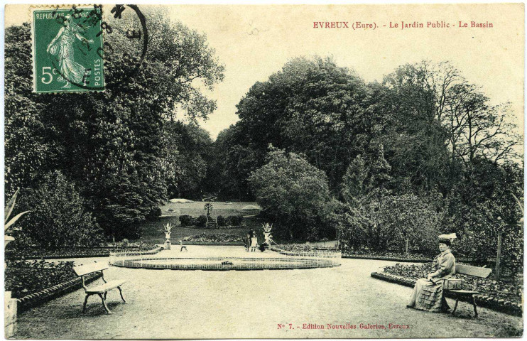 Evreux-Ville. Le Jardin Public - Le Bassin.