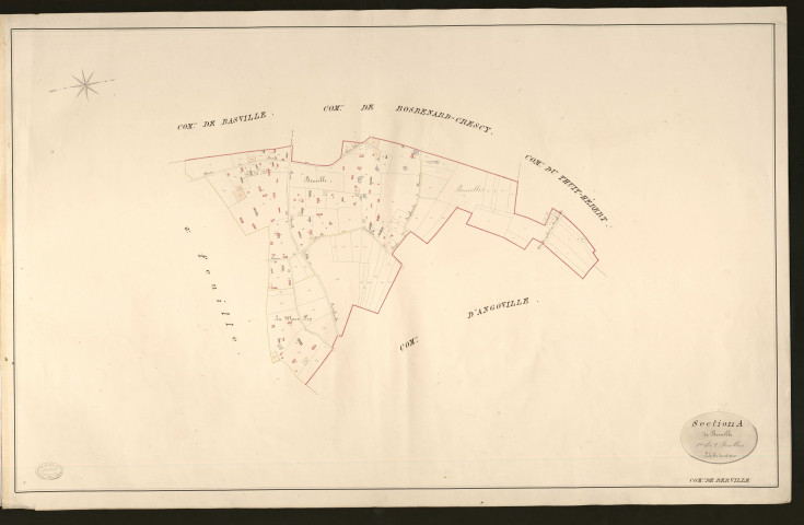 Berville-en-Roumois. Section A _ de Berville _ 1re de 2 Feuilles
