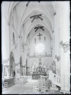 Vue sur les collections d'art religieux du comte de Reiset, dans la nef de l'ancienne église abbatiale du Breuil-Benoît, sur la commune de Marcilly-sur-Eure (Eure)
