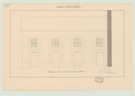Gaillon _"Maison centrale de détention dans l'ancien château de Gaillon. Elévation de l'école devenant 3 chambres solitaires".