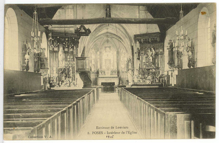 Poses. Intérieur de l'Eglise.