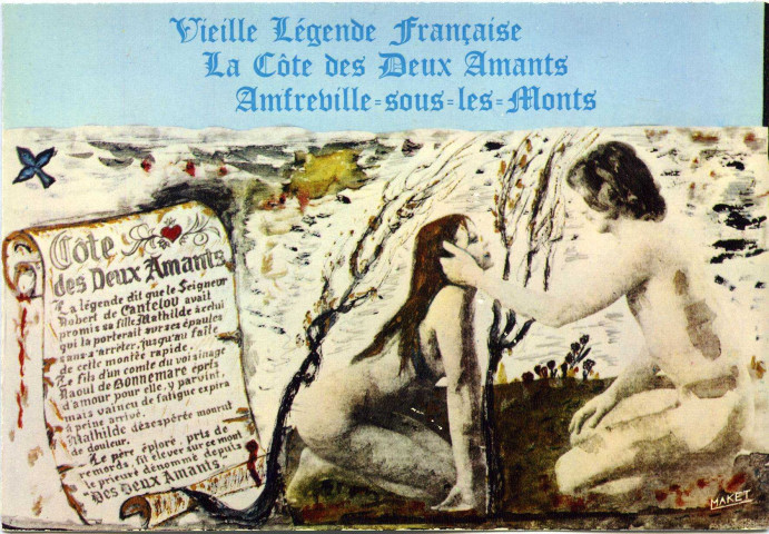Amfreville-sous-les-Monts. Vieille Légende Française. - La Côte des Deux Amants. - Amfreville-sous-les-Monts.