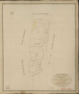 Auvergny. Tableau d'assemblage _ du Plan Parcellaire de la Commune d'Auvergny _ Canton de Rugles - Evreux - Eure. _ Terminé sur le Terrain le 6 Aout 1834, sous l'administration de M. A Passy, Préfet _ M. Boitron, Maire _ et sous la Direction de M. Marel, Directeur des Contributions directes _ M. Lefébure, Géomètre en Chef. _ Par M. Charpentier, Géomètre de 1re classe.