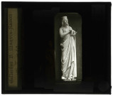 Cathédrale Notre-Dame de Paris, transept nord, trumeau, statue de la Vierge.