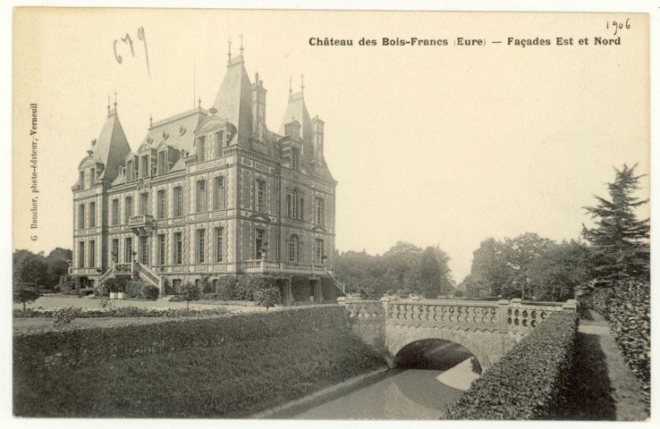 Barils (Les). Château des Bois-Francs. Façade Est et Nord.