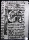 Bibliothèque de la ville de Rouen (Seine-Maritime), miniature représentant la procession du Saint-Sacrement.