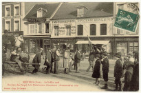 Breteuil-sur-Iton. La St Eloi 1908. Ouvriers des Forges de la Madeleine se divertissant-Promenade en ville.