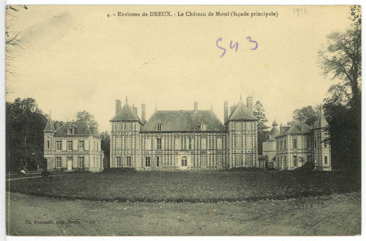Saint-Georges-sur-Eure. Château de St-Georges-Motel (façade principale).