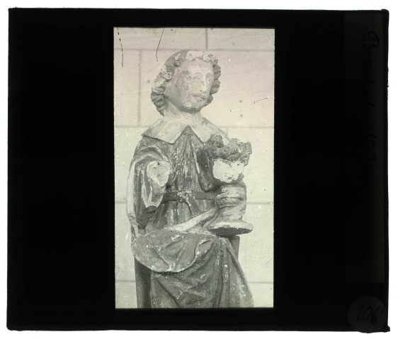 Église de Brestot (Eure), statue de Saint-Jean.