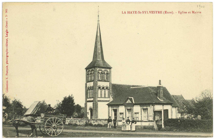 Haye-Saint-Sylvestre (La). Eglise et Mairie.