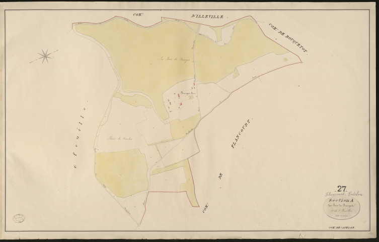 Flancourt. Section A _ des Bois de Fourges _ 1re de 2 Feuilles