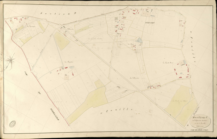 Sébécourt. Section C _ de l'Eglise et du Courant _ 4e de 6 Feuilles