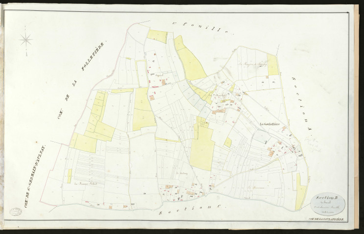 Goulafrière (La). Section B _ du hamel _ 2ème et dernière feuille _ Echelle de 1 à 2500