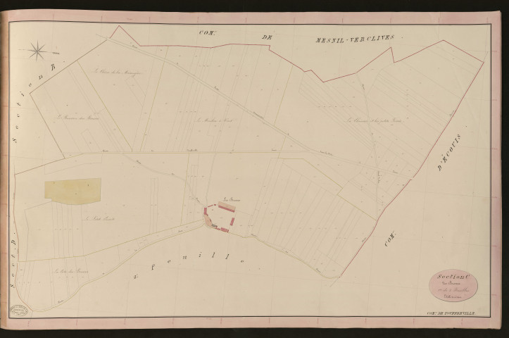Touffreville. Section C _ des Brosses _ 1re de 2 Feuilles