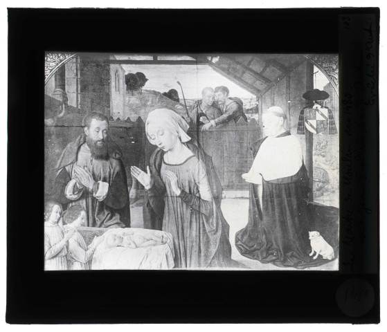 Évêché d'Autun (Saône-et-Loire), tableau du Maître de Moulins « la Nativité au donateur ».