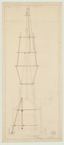 Evreux _Cathédrale. Projet de restauration de la flèche.