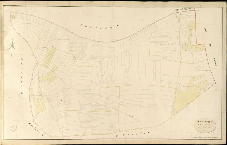 Ferrières-Haut-Clocher. Section C _ du Censier et du Basset _ 1re de 2 Feuilles