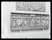 Retable représentant la Passion du Christ présenté à une exposition d'art religieux à Rouen (Seine-Maritime).