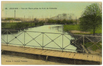Louviers-Ville. Vue sur l'Eure prise du Pont de Folleville.