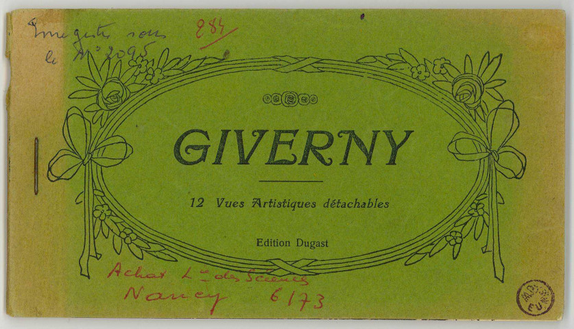 Giverny. Carte souvenir.