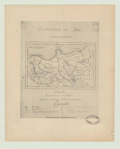 Carte des paroisses de l'exemption de Dol (Saint-Samson-de-la-Roque)