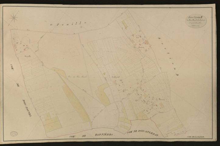 Barre-en-Ouche (La). Section E _ du Bois-Baril et des Gastines _ 1re de 2 Feuilles