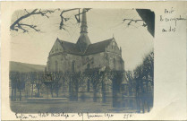 Andelys (Les). Inondations, 29 janvier 1910, Eglise du Petit Andelys.
