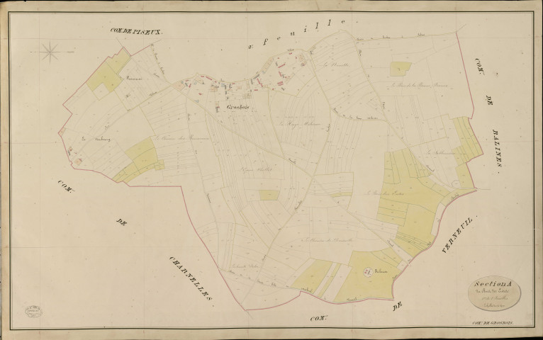 Grosbois. Section A _ du Bois des Entes _ 1re de 2 Feuilles